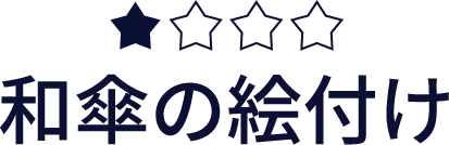 和傘の絵付け